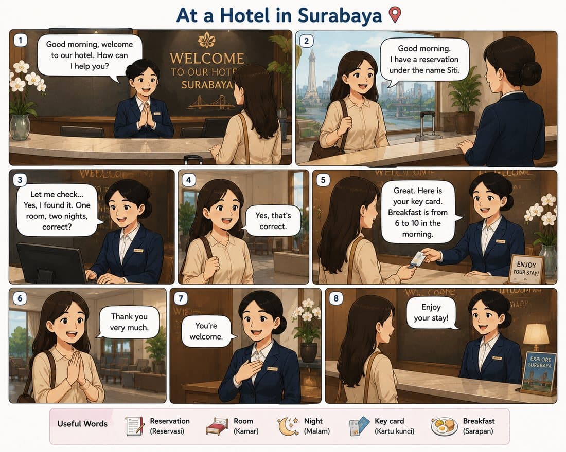 At a Hotel in Surabaya